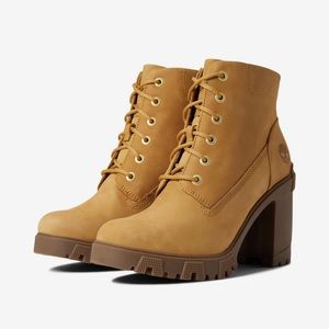 TIMBERLAND LANA POINT LACE UP heel boots light brown